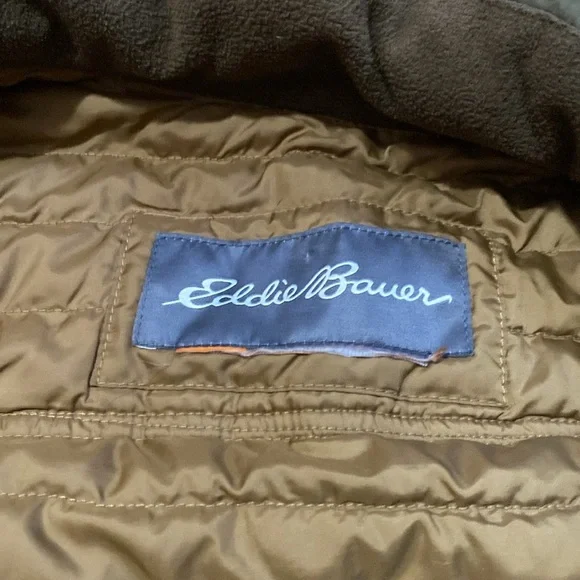 Women's Eddie Bauer Stormdown 700 Olive Quilted Vest - Picture 13 of 15